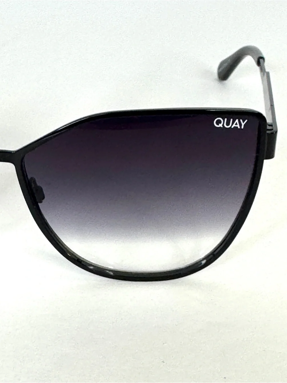 QUAY AUSTRALIA In Pursuit Cat Eye Sunglasses Black Fade